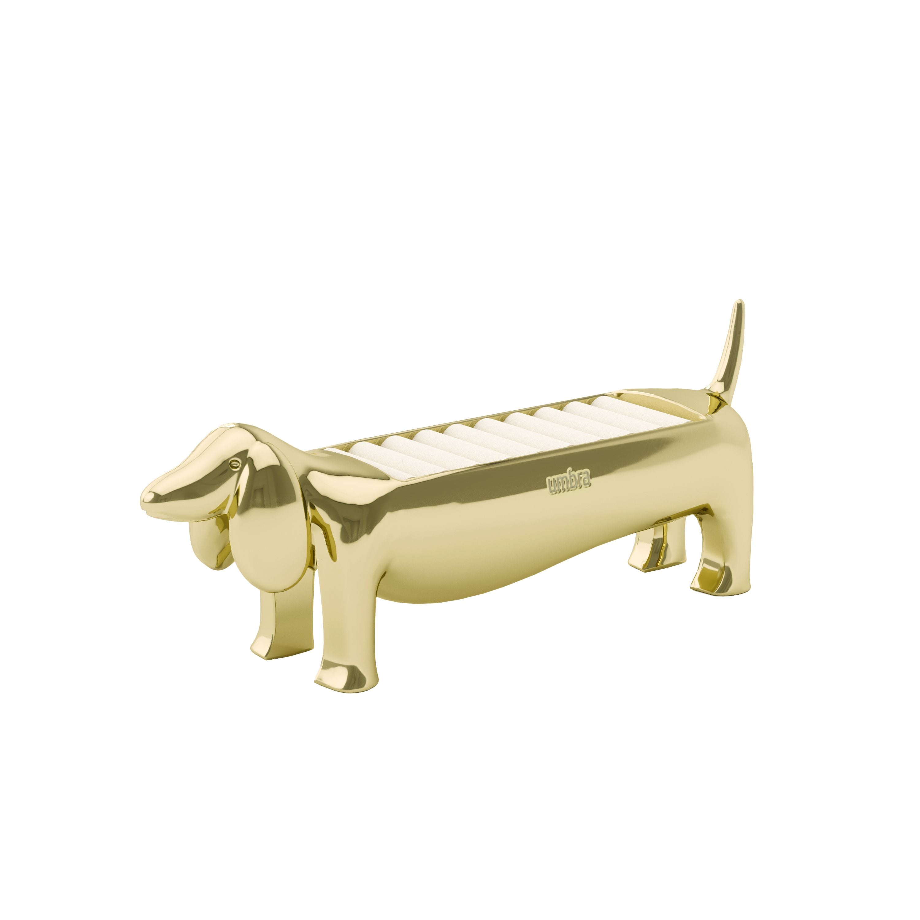 UMBRA DACHSIE RING HOLDER BRASS 14X4X6CM   SKU 299245-104