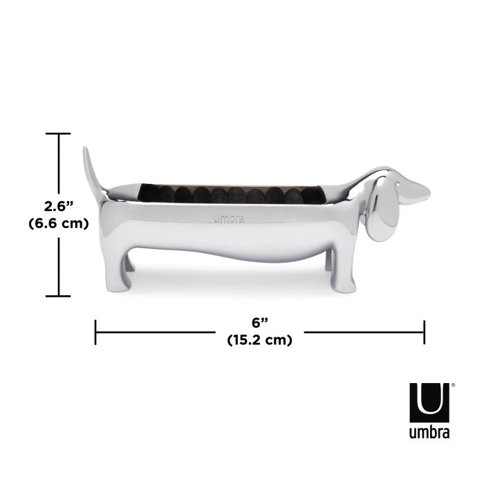 UMBRA DACHSIE RING HOLDER CHROME 14X4X6CM      SKU 299245-158