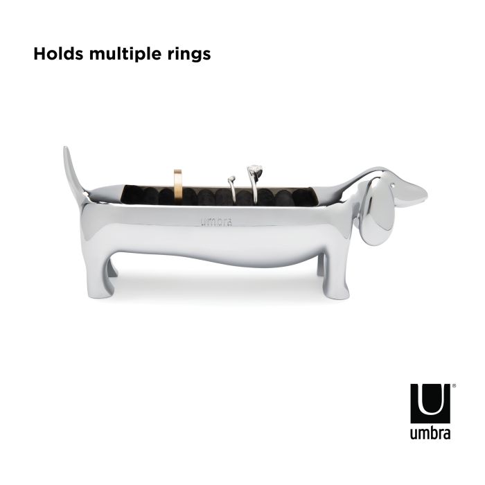 UMBRA DACHSIE RING HOLDER CHROME 14X4X6CM      SKU 299245-158