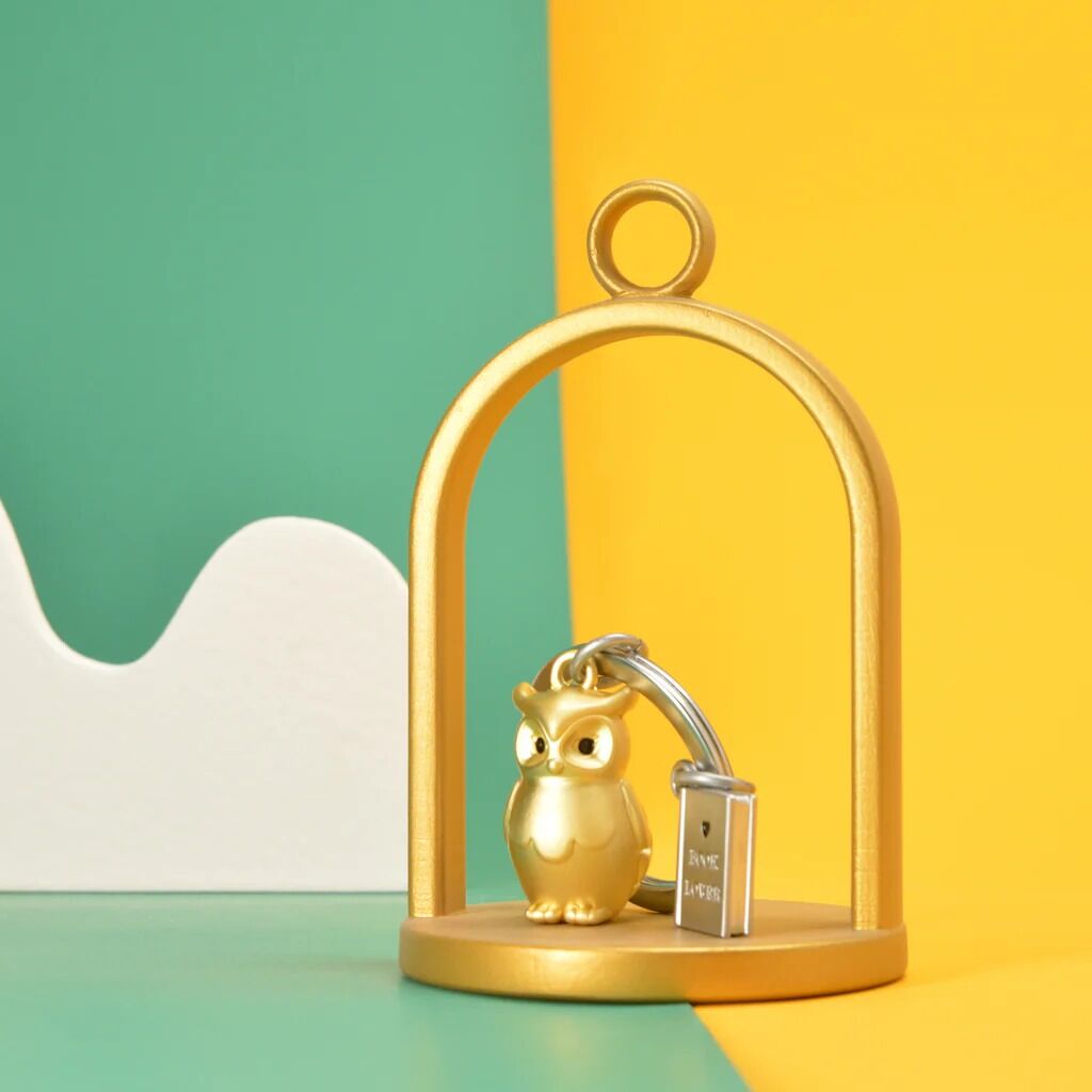 Metalmorphose - Keychain Owl & Book