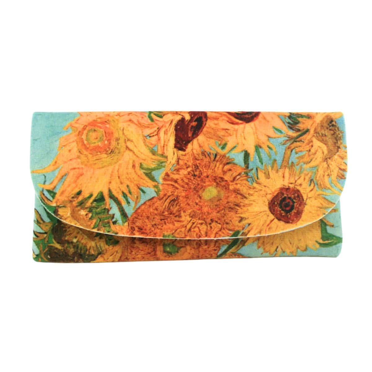 Velour Glasses Case – Fine Art – Sunflowers with Blue