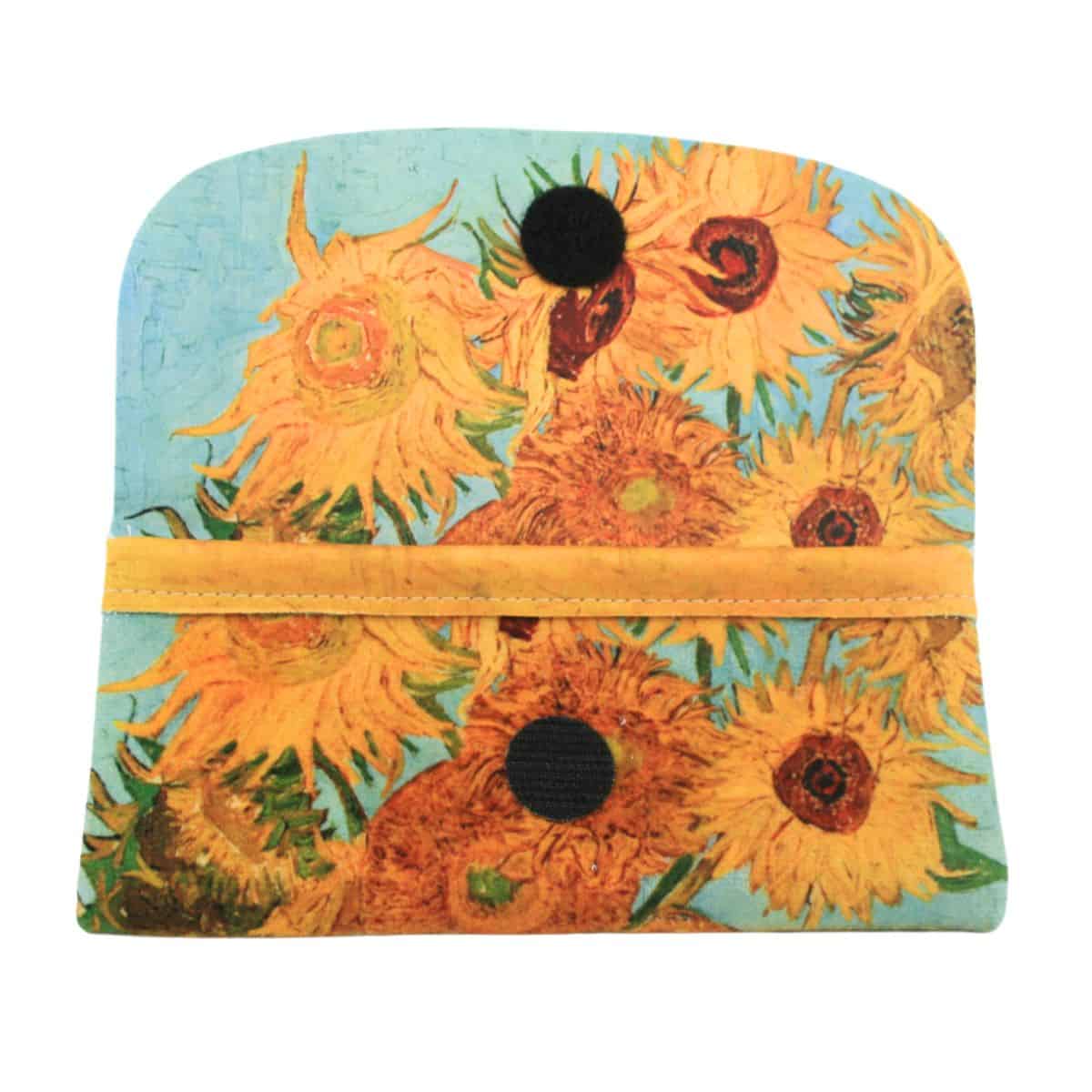 Velour Glasses Case – Fine Art – Sunflowers with Blue