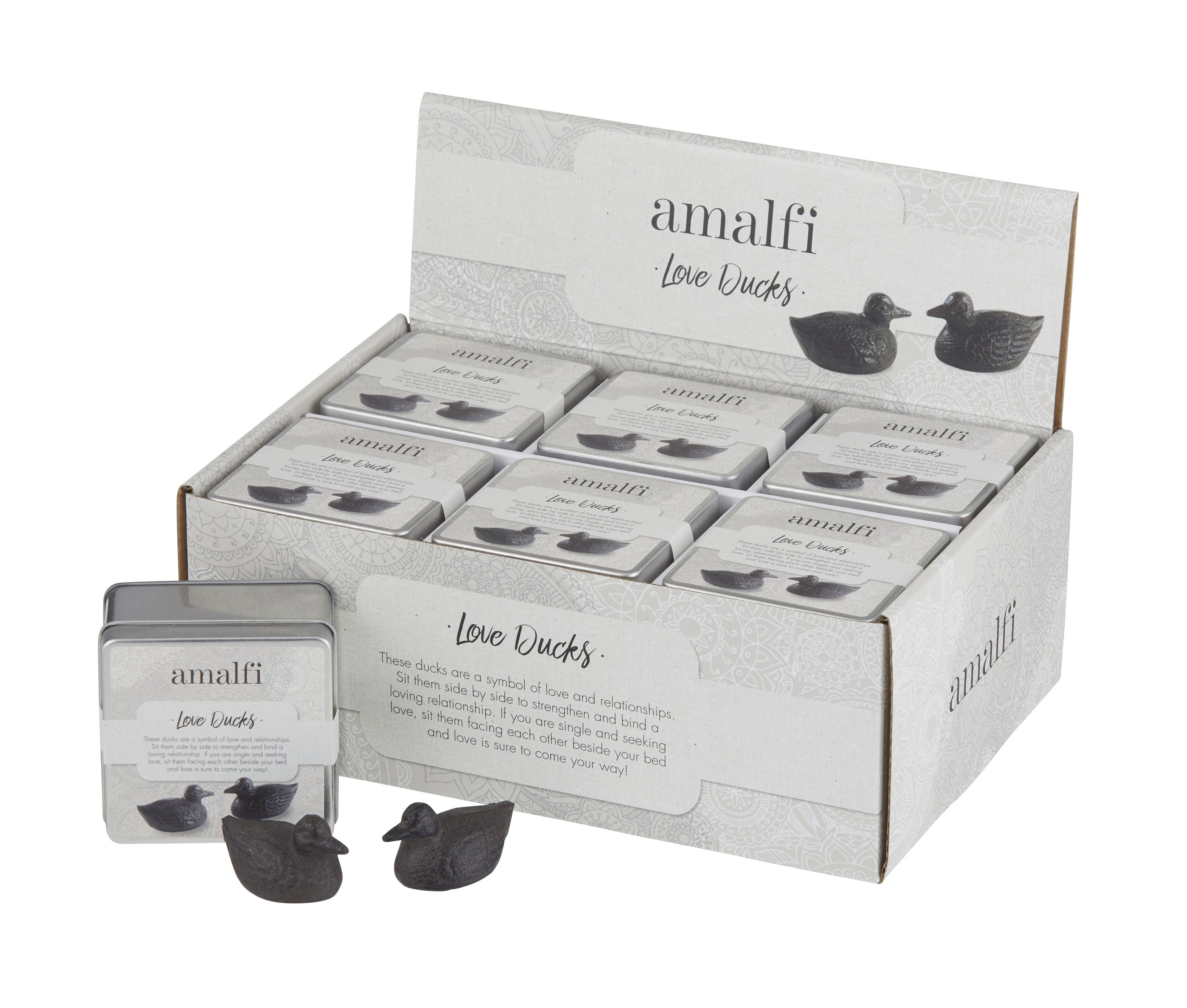 AMALFI LOVE DUCKS 2PCS SET RUSTIC BROWN 4X7CM   SKU EMDE 02
