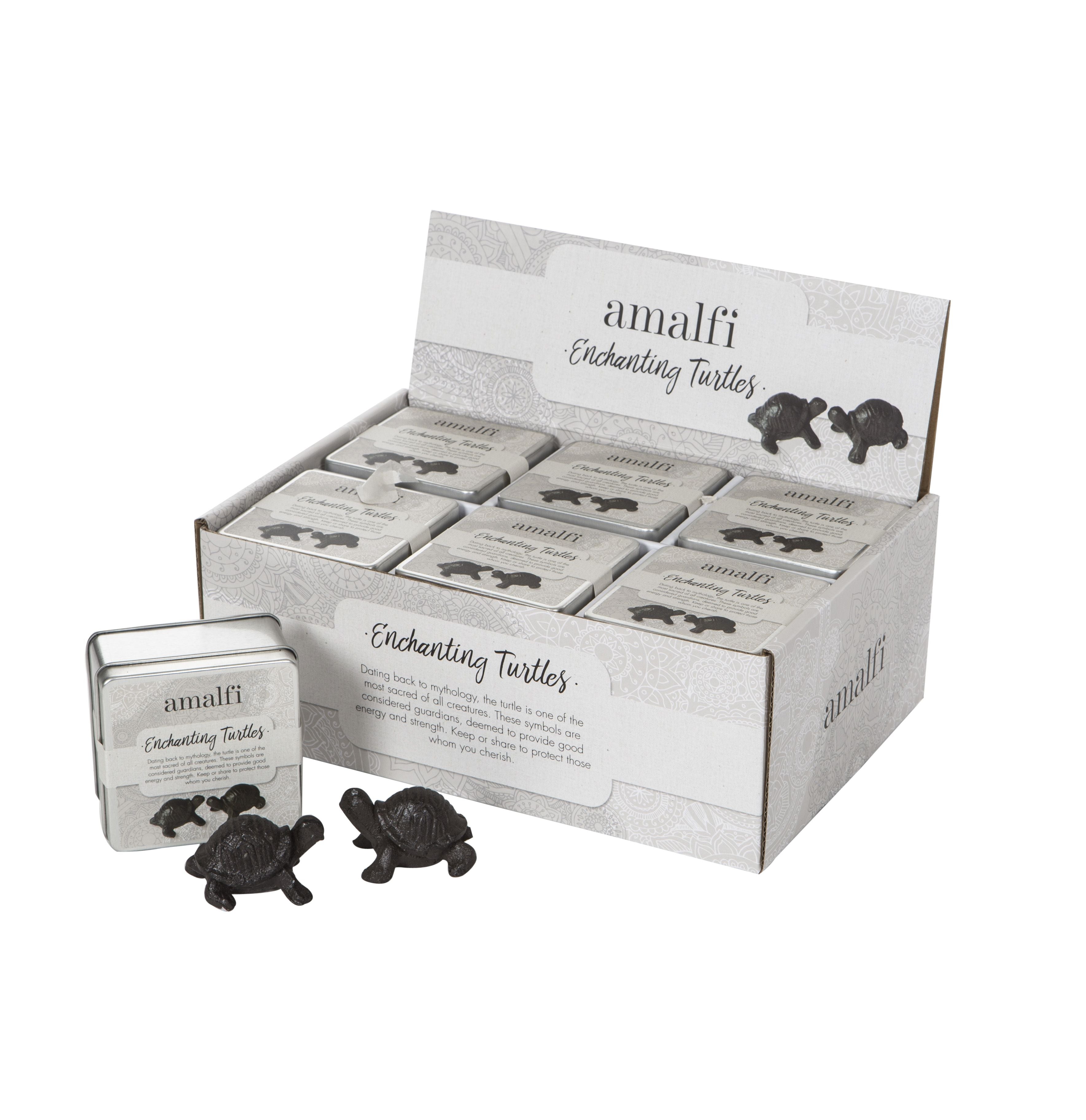 AMALFI ENCHANTING TURTLES 2PCS SET RUSTIC BROWN 4X7CM   SKU EMDE 12